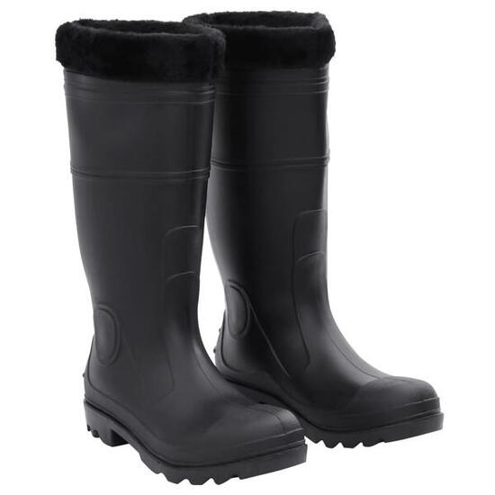 Bottes de pluie VidaXL avec chaussettes amovibles taille 43 PVC noir
