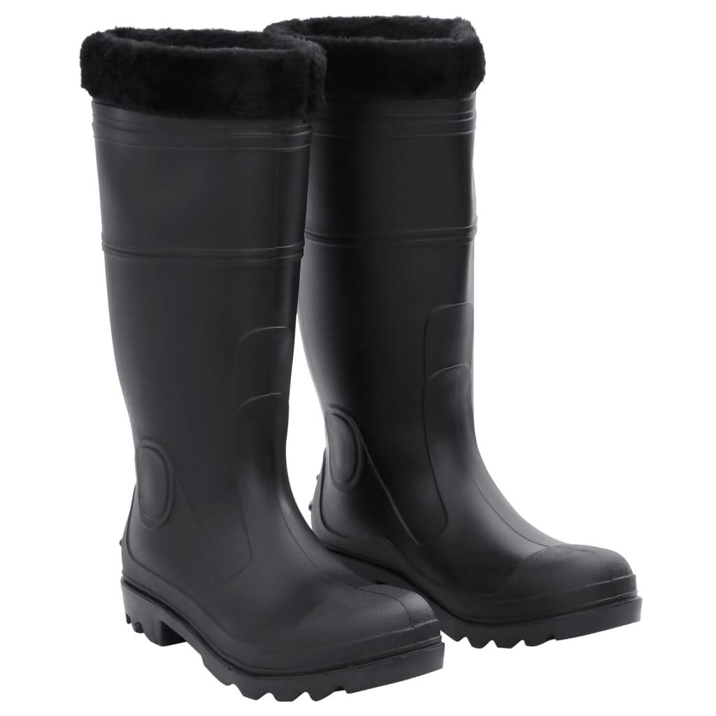 Vidaxl - Vidaxl Bottes De Pluie En Pvc Avec Chaussettes Amovibles, Taille 43, Noir. - Waders - Noir - 43/44 L - Decathlon
