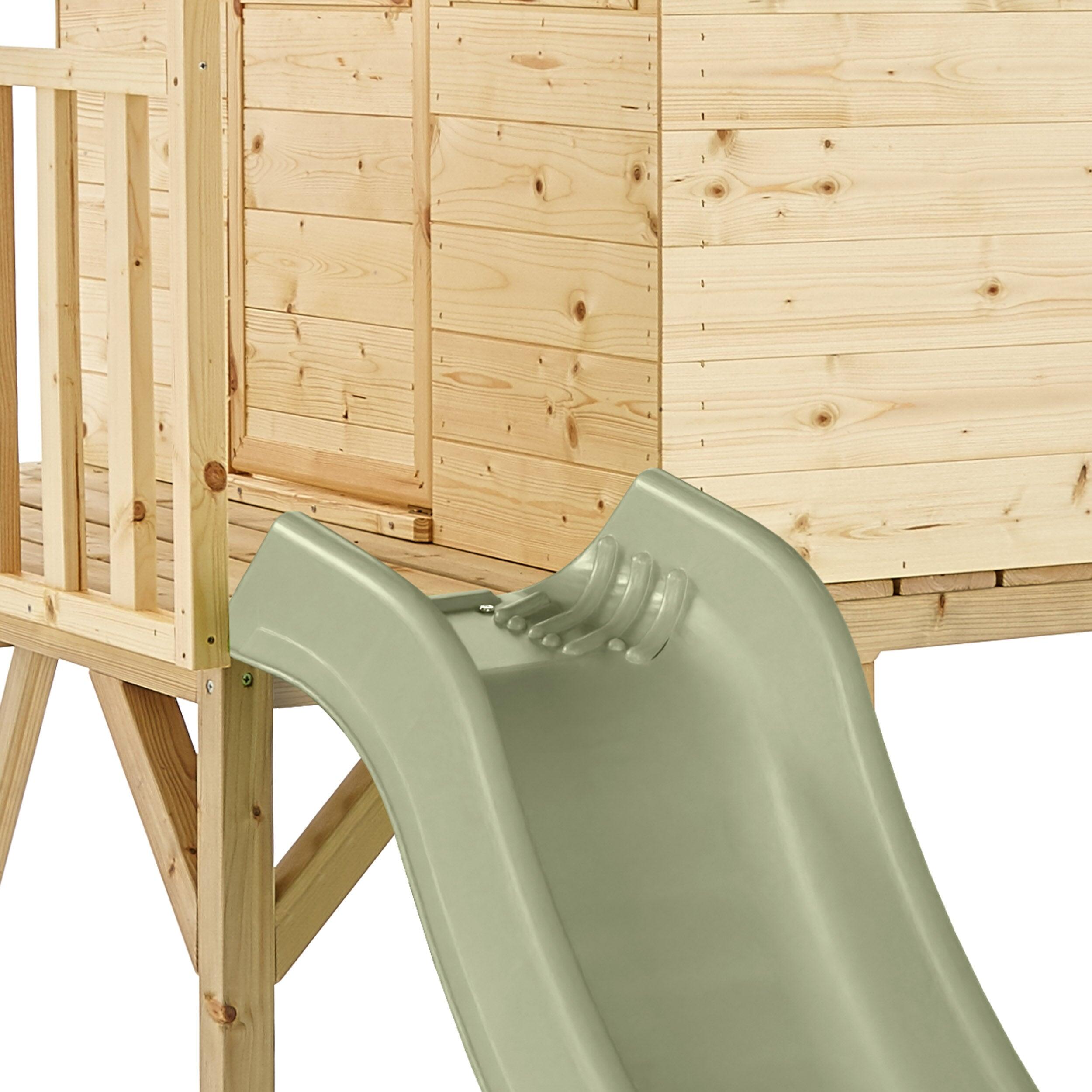 Maisonnette cabane sur pilotis avec toboggan COLLINE bois FSC® 5/5