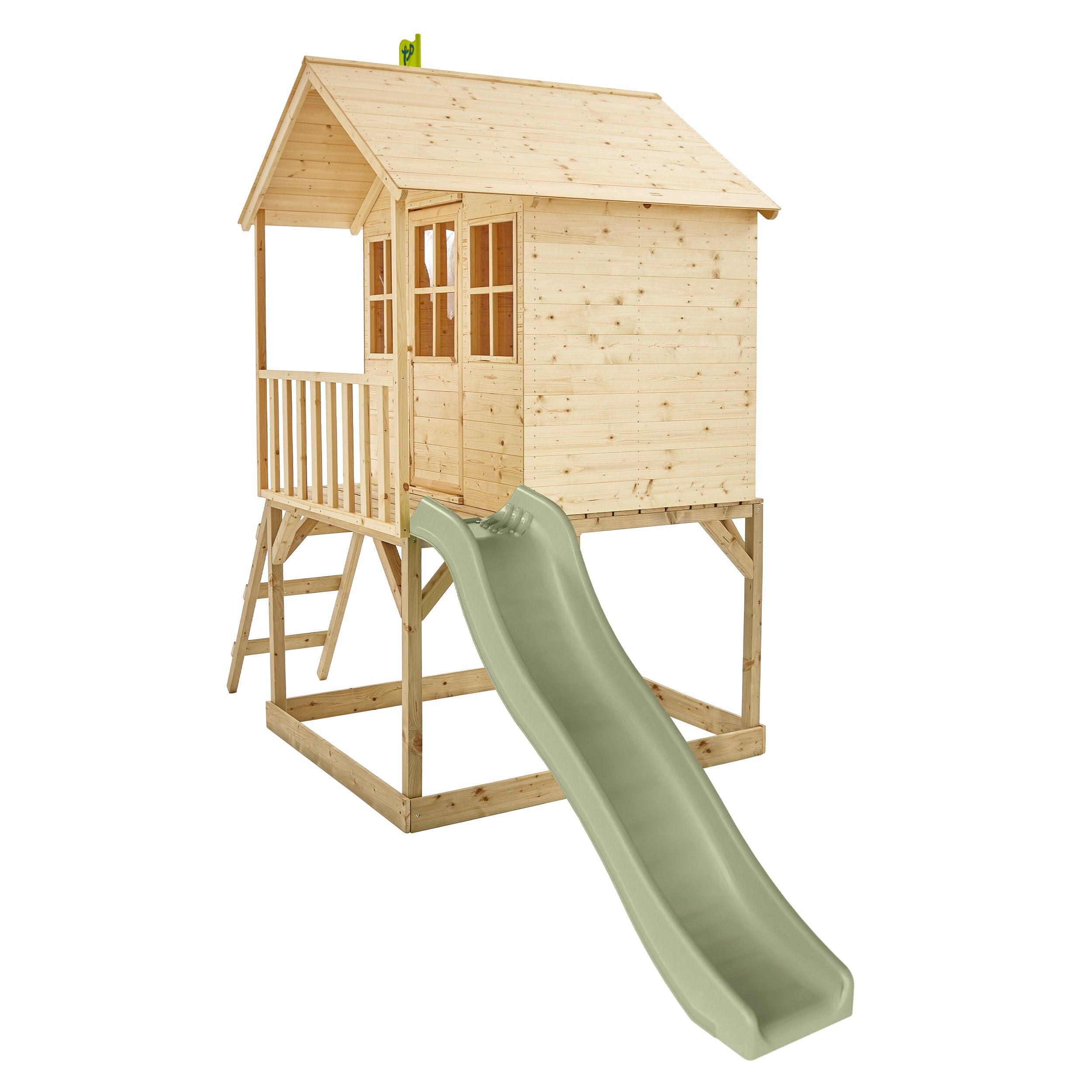 Maisonnette cabane sur pilotis avec toboggan COLLINE bois FSC® 4/5