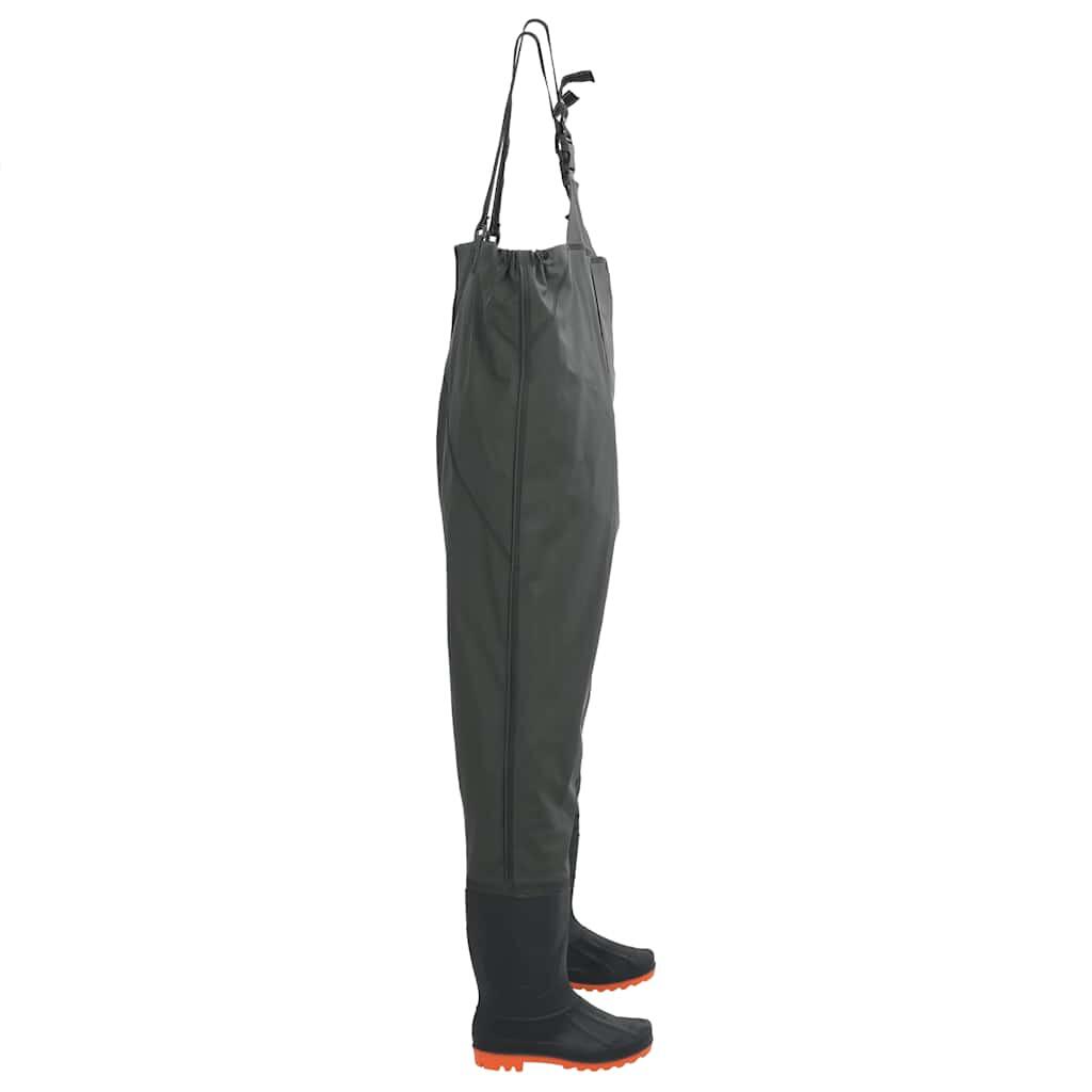 VidaXL waders con stivali integrati taglia 39 verde scuro 2/2