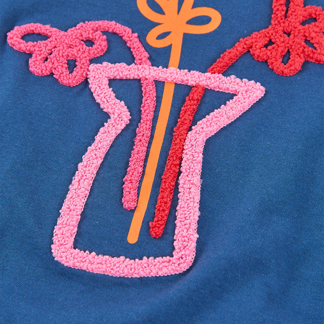 Camisetas de verano de gimnasia kids niña boboli azul 3/4