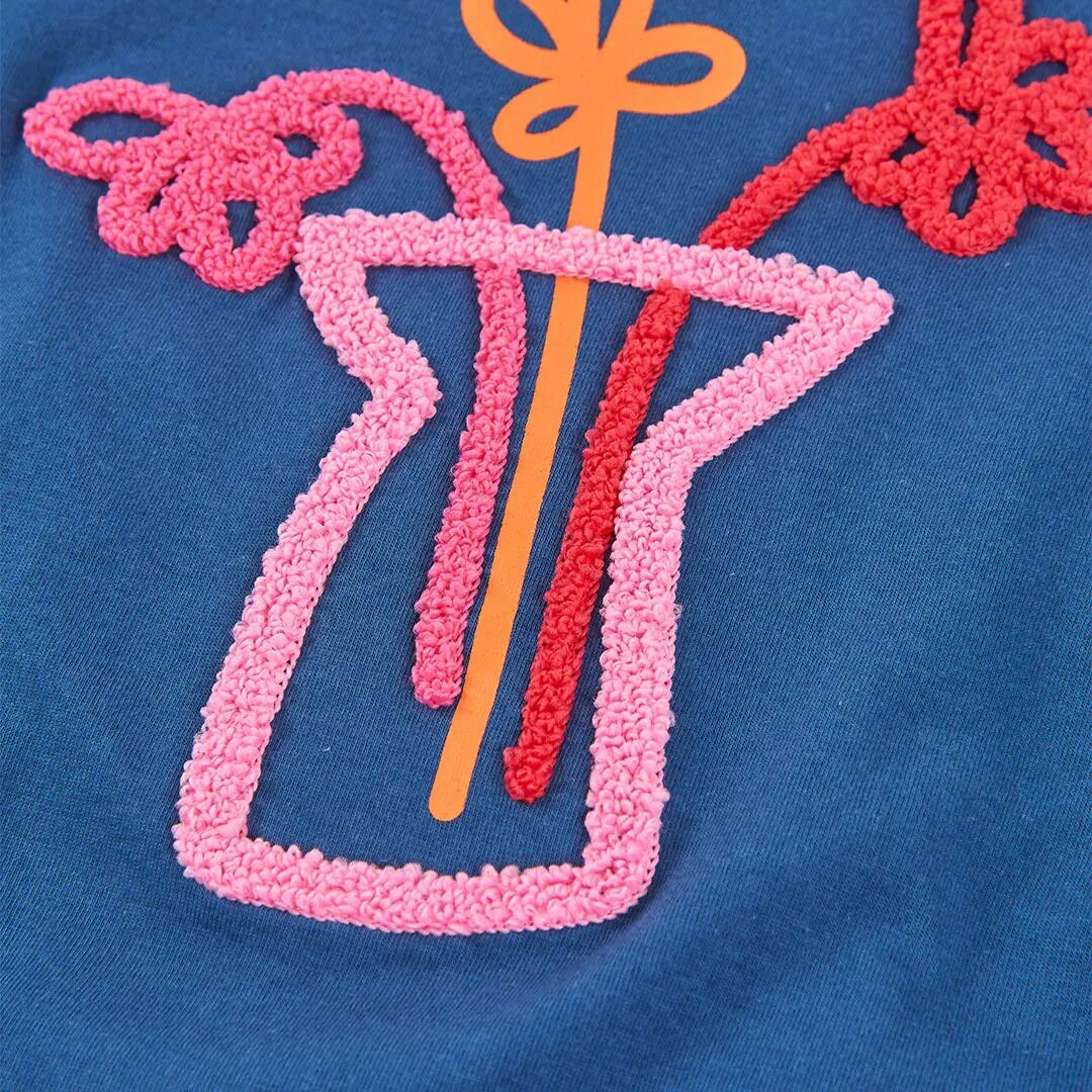 Camisetas de verano de gimnasia bebé niña boboli azul 3/4