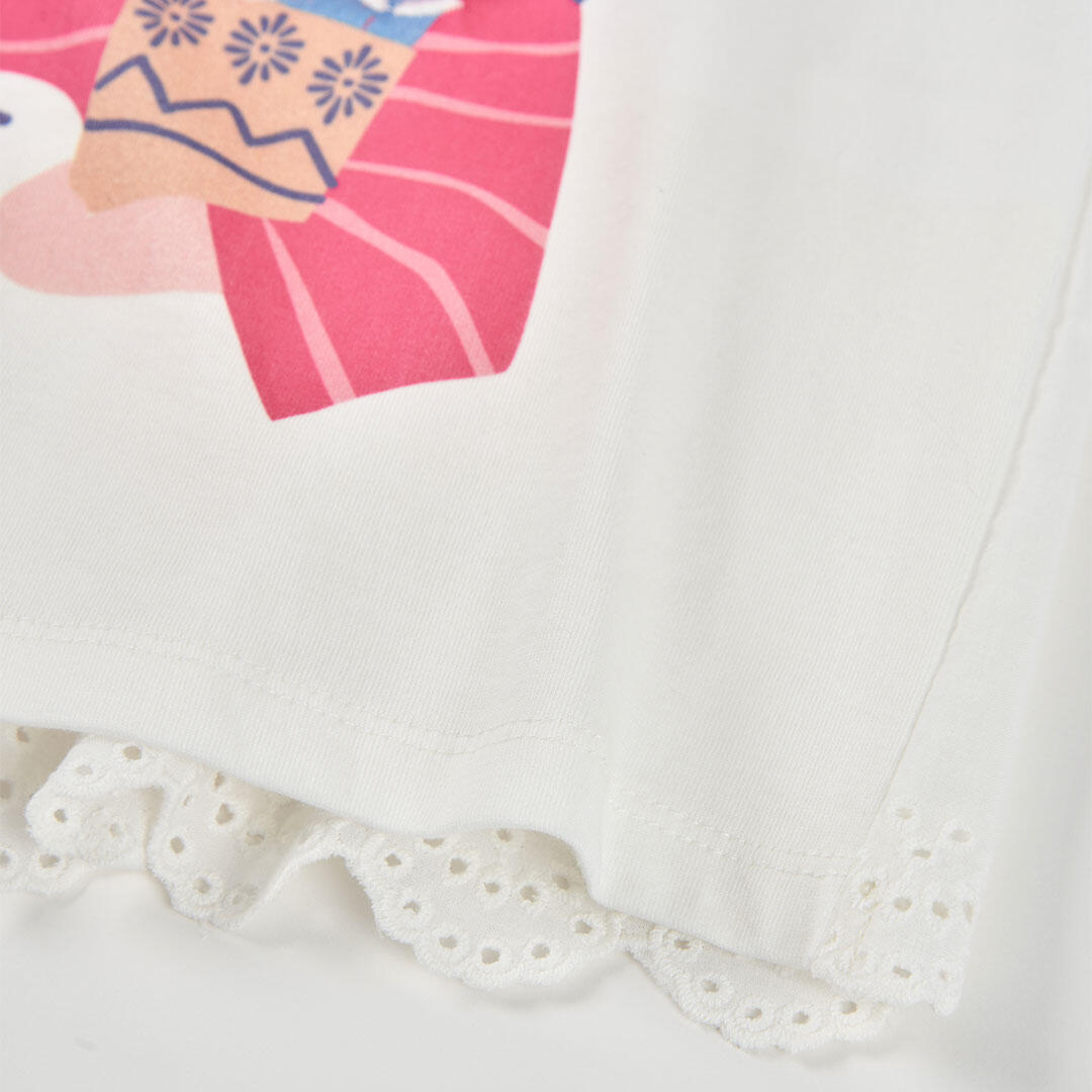 Camisetas de verano de gimnasia kids niña boboli blanco 4/4