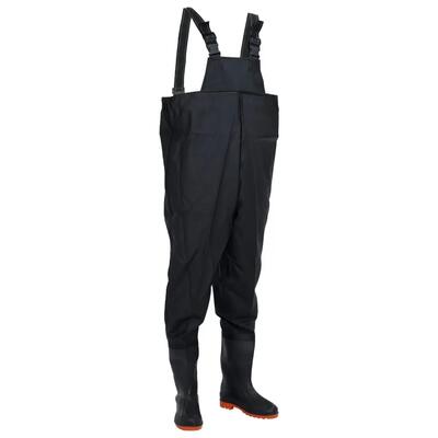 VidaXL Waders con stivali taglia 38 nero.