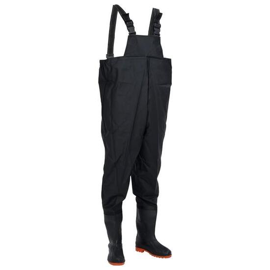 VidaXL Waders con stivali taglia 38 nero.