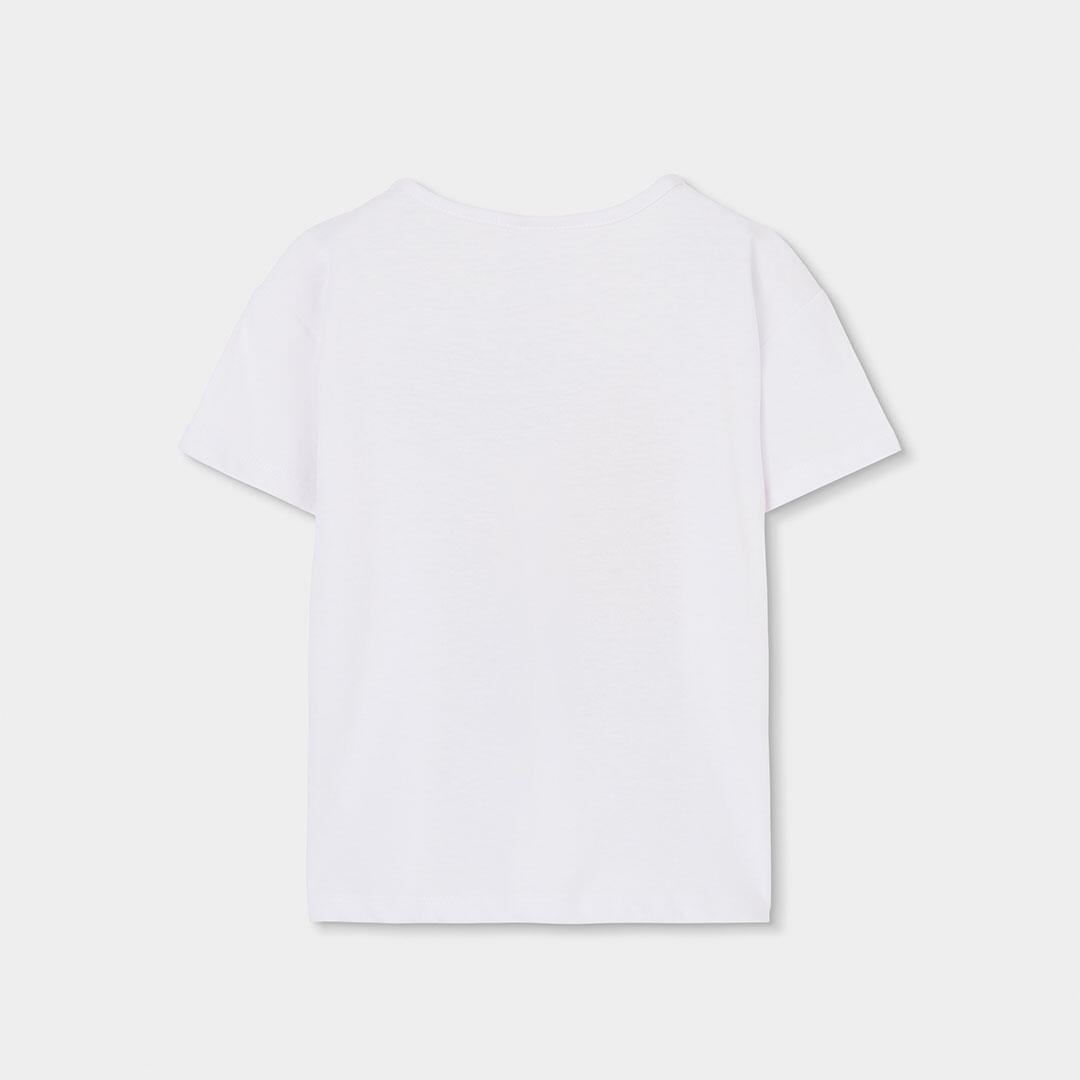 Camisetas de verano de senderismo kids niña boboli blanco 2/4