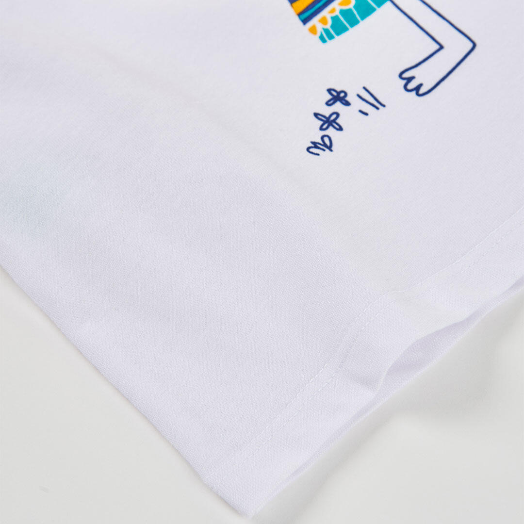 Camisetas de verano de senderismo kids niña boboli blanco 4/4