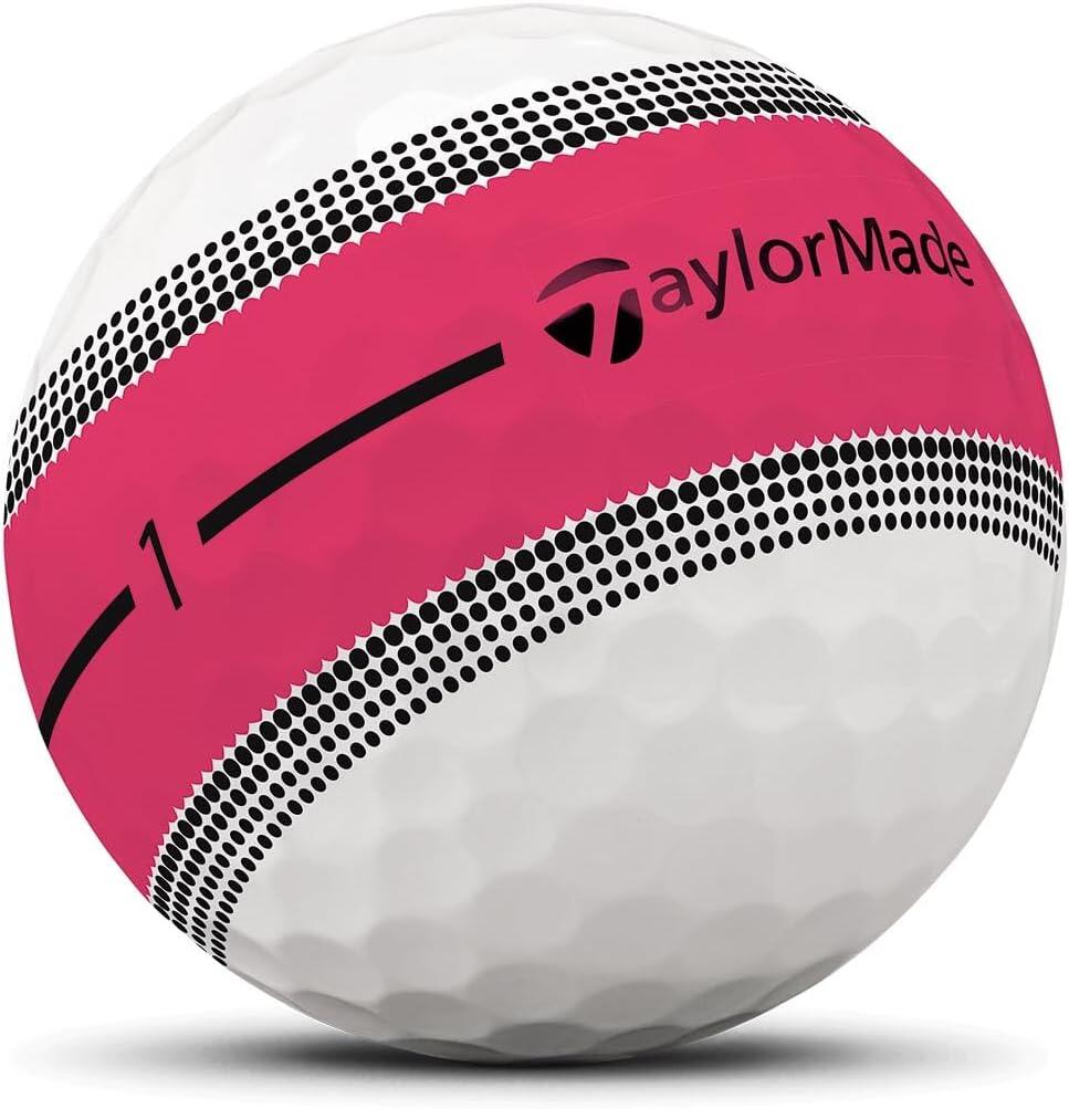 TaylorMade New Tour Response Stripe 25, Bolas de Golf, Rosa 2/3