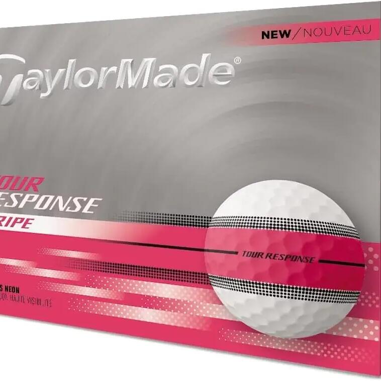 TaylorMade New Tour Response Stripe 25, balles de golf, rose