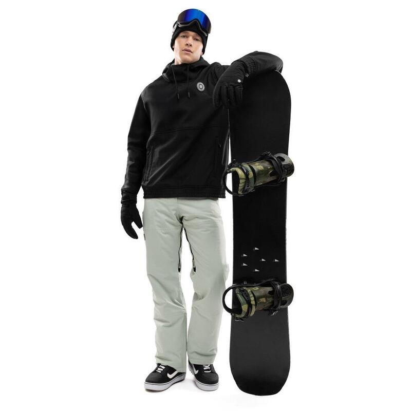 Jachetă de snowboard pentru bărbați W1 Shaka Negru Zăpadă