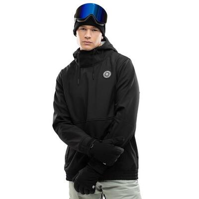Heren wintersport snowboardjas w1 shaka zwart