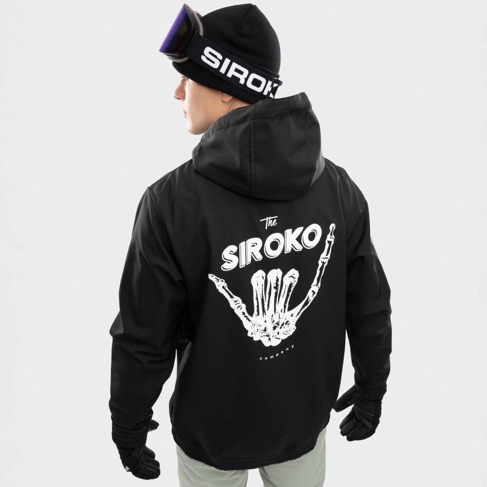 Giacca da snowboard da uomo Sport invernali W1 Shaka Nero 6/8