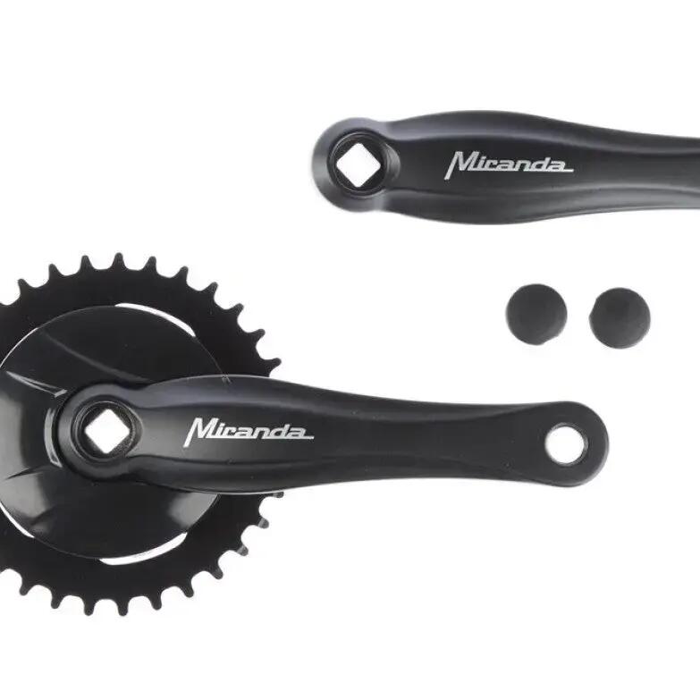 Miranda Beta 1 Crankset 38T, 3/32" Chain, Disc, 9.2cm, Black.