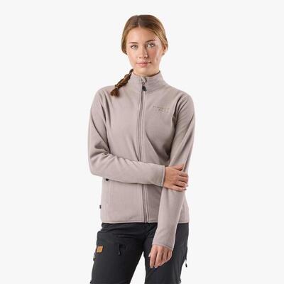 Dames hiking fleece lange mouw met rits stryn