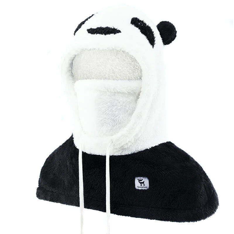 Kominiarka polarowa maska na twarz panda Qunature YP103 kaptur 2/7