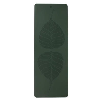 Comfortabele en slipvaste yogamat bodhi phoenix 4 mm bladeren xl