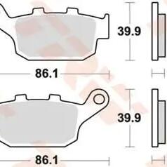 TRW MCB841 Sintered Metal Brake Pads for Bicycles.