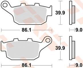 Trw remblokken mcb841 brake pad mcb 841 organic standard