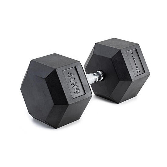 [Manubrio esagonale gommato palestra] Pesi professionali fino a 70 kg chrome