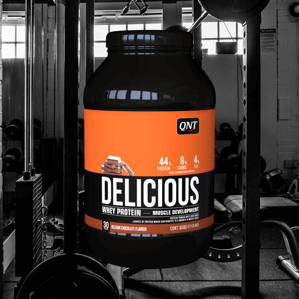 Delicious Whey Protein Powder - Belgian Chocolate - 908 g 4/5