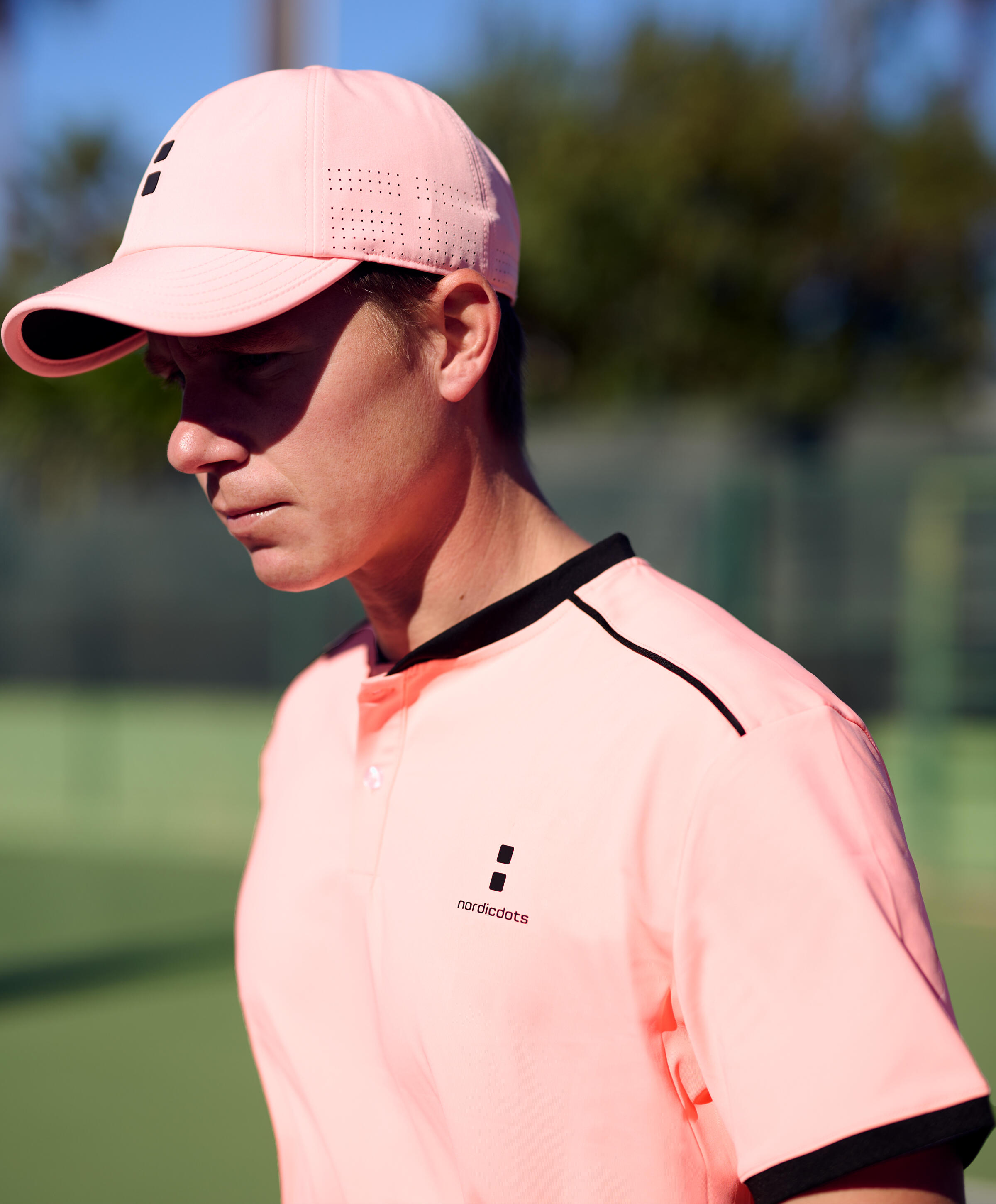 Pro Flex Tennis/Padel Polo Herren Koralle 3/4