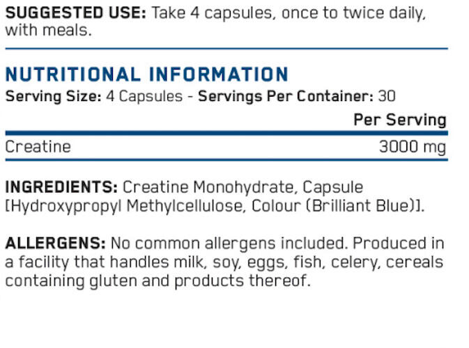 Créatine monohydrate - Creatine 3000 - 120 Gélules 3/3