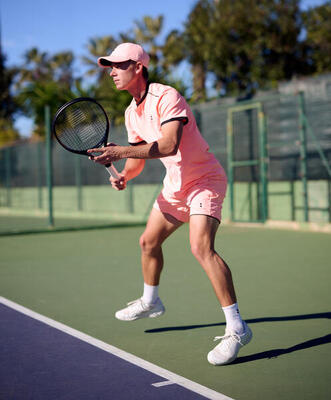 Polo Tennis/Padel Pro Flex Uomo Corallo