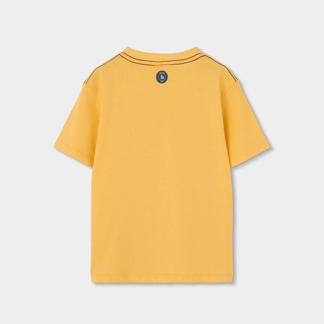 Camisetas de verano de gimnasia kids niño boboli amarillo 2/4