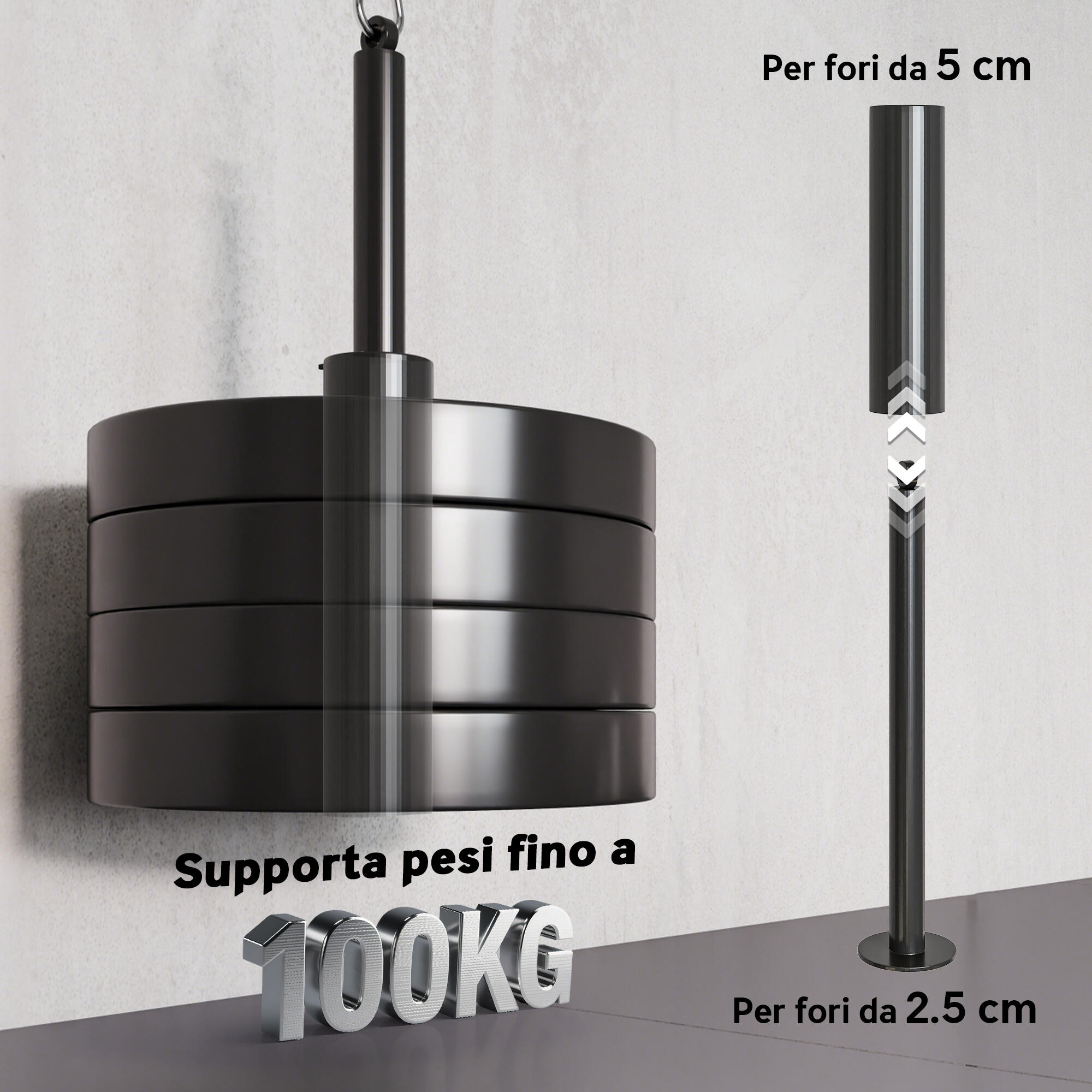 SPORTNOW Pulley Machine con Attacco per Dischi Pesi Universali e Accessori 7/8