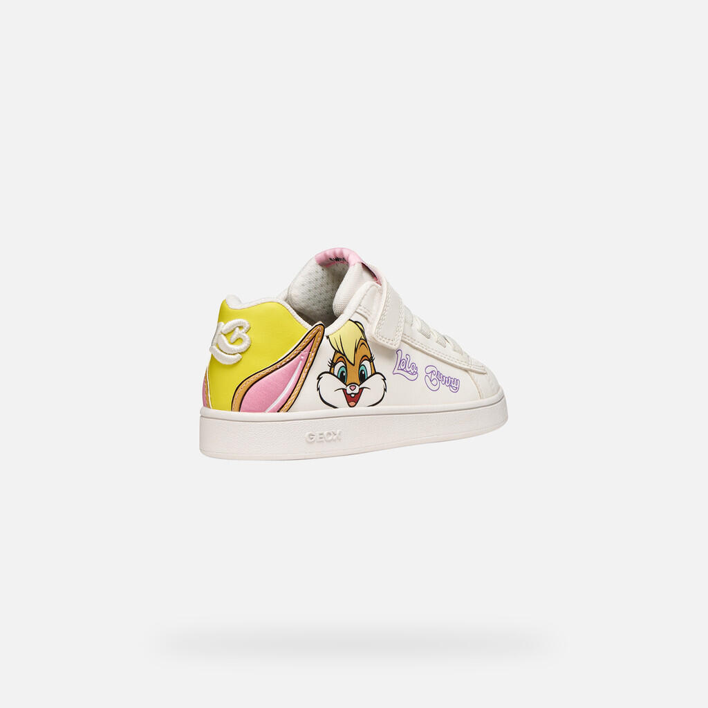 Baskets Fille J ECLYPER GIRL Blanc/Jaune 5/7