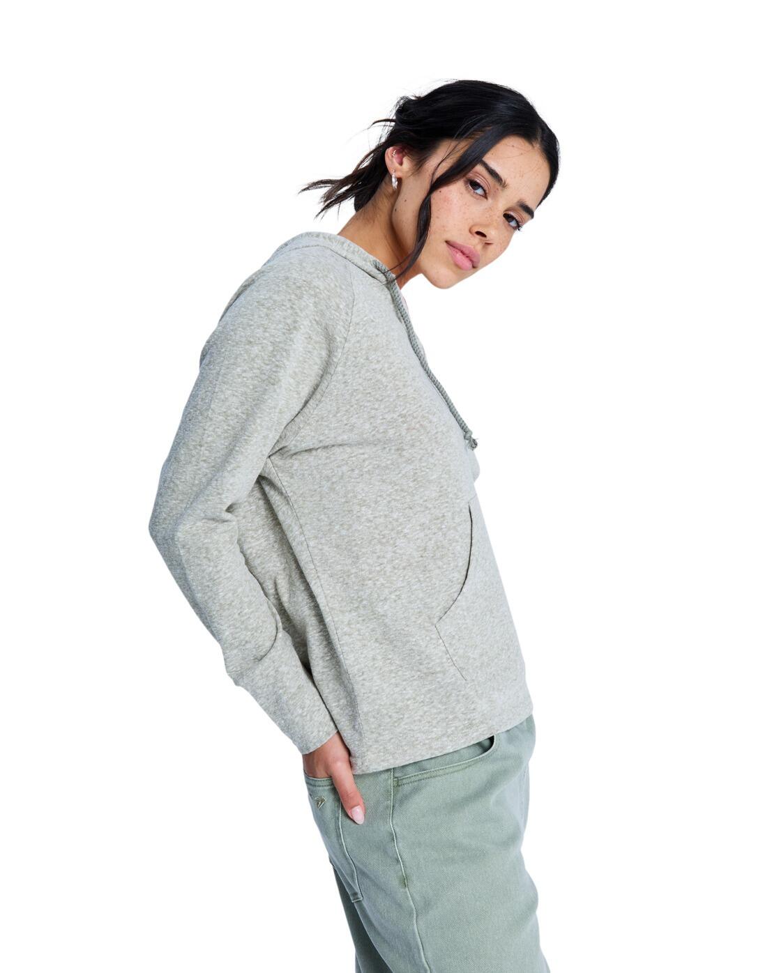 Sweat à capuche DESTINATION SURF Vert Femme 3/4