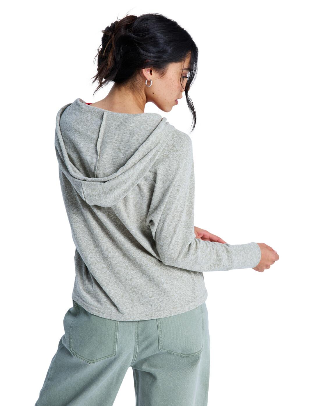 Sweat à capuche DESTINATION SURF Vert Femme 2/4