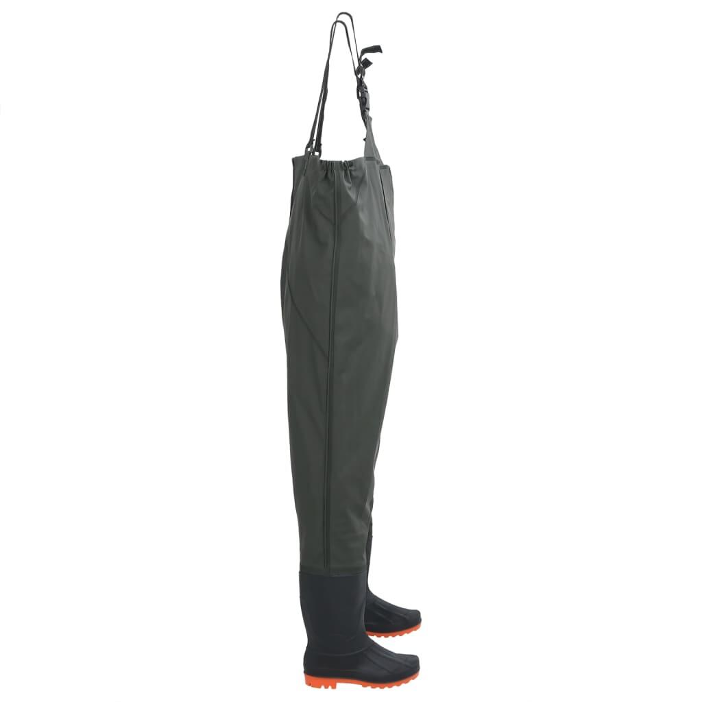 VidaXL Cuissardes avec bottes intégrées taille 46 vert foncé 2/2