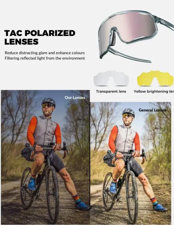 Ochelari ciclism ROCKBROS fotocromatici polarizați unisex 3/3