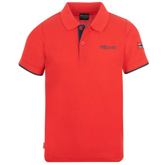 Polo Bergen XT pour enfants rouge clair / bleu