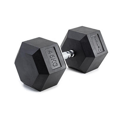 [Manubrio esagonale gommato palestra] Pesi professionali fino a 70 kg chrome