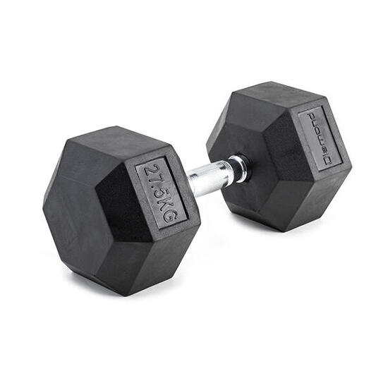 [Manubrio esagonale gommato palestra] Pesi professionali fino a 70 kg chrome