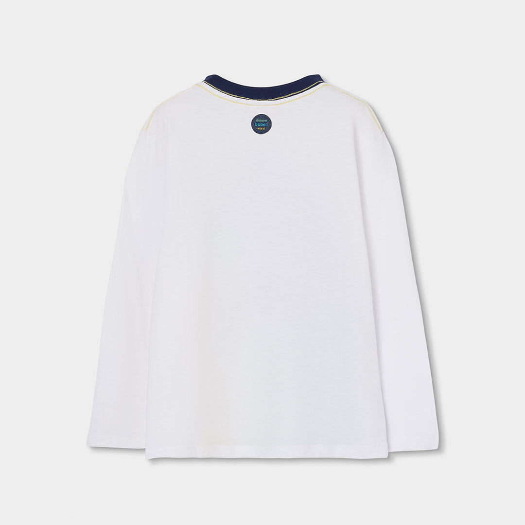 Camisetas de verano de tenis kids niño boboli blanco 2/4