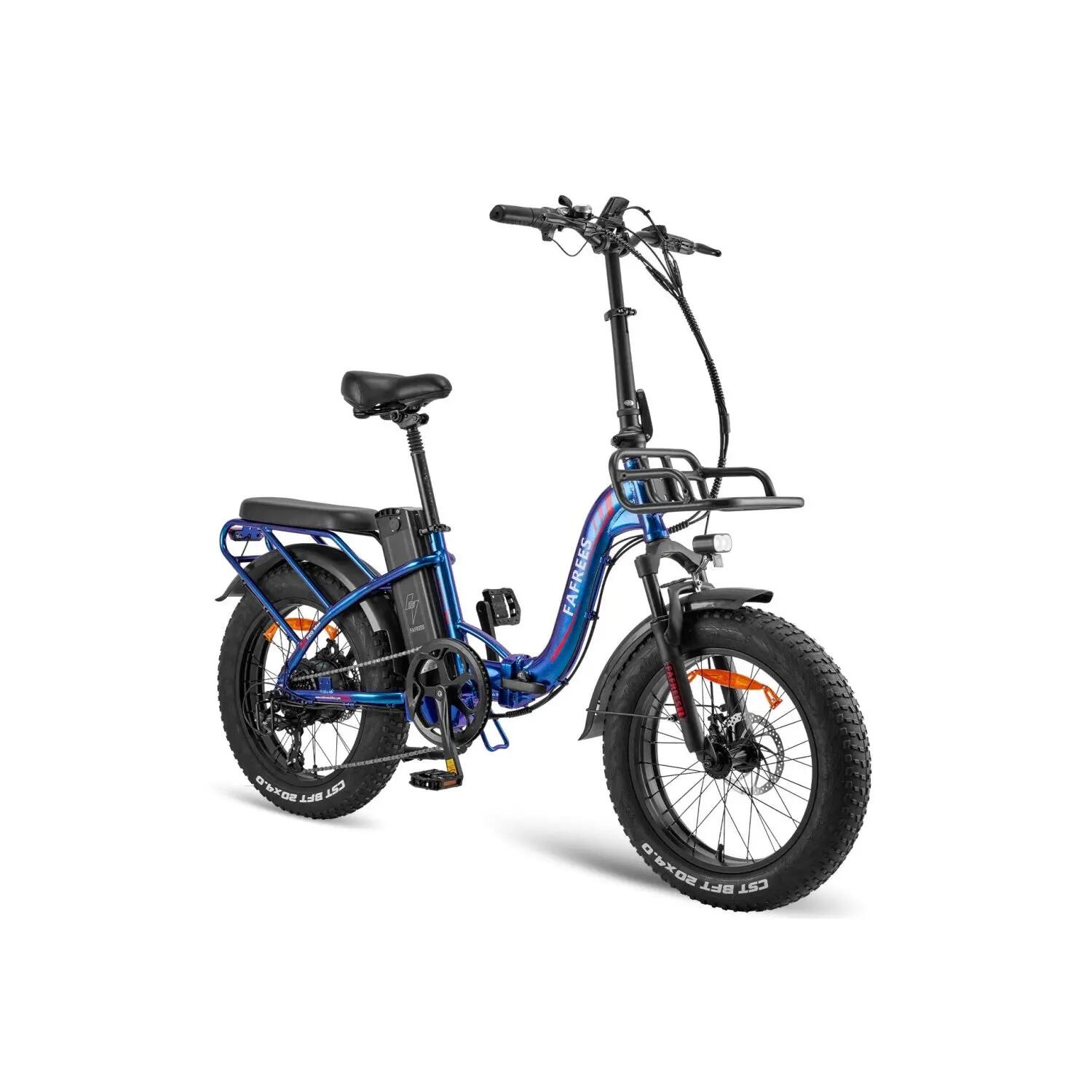 Bicicletta Elettrica FAFREES F20 Max 22.5AH500W 48V22.5AH Blu Viola 3/5