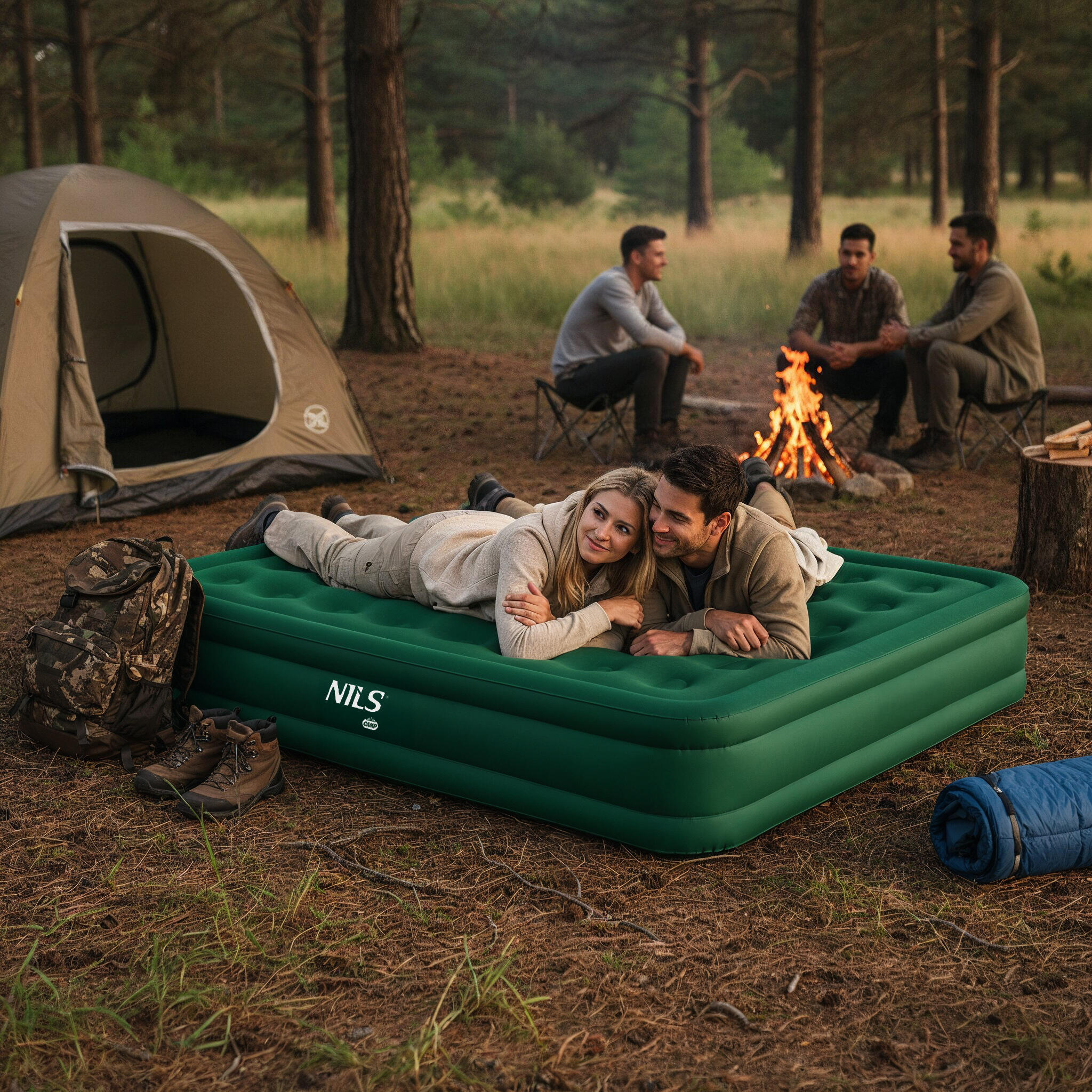 Tweepersoonsmatras kingsize + elektrische pomp NC2808 Nils Camp 3/7