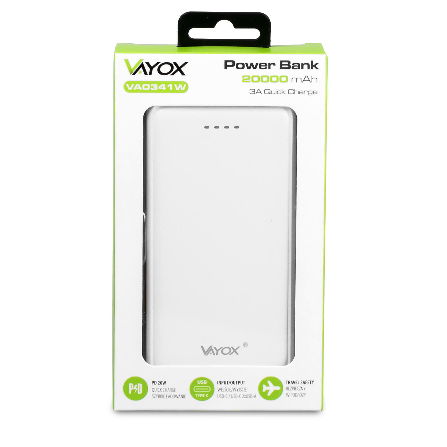 Powerbank Vayox VA0341 20000mAh 20W 2xUSB USB-C 7/7