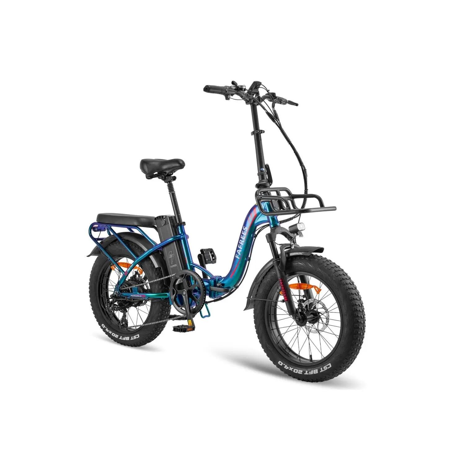 Bicicletta Elettrica FAFREES F20 Max 22.5AH500W 48V22.5AH Verde Viola 3/5