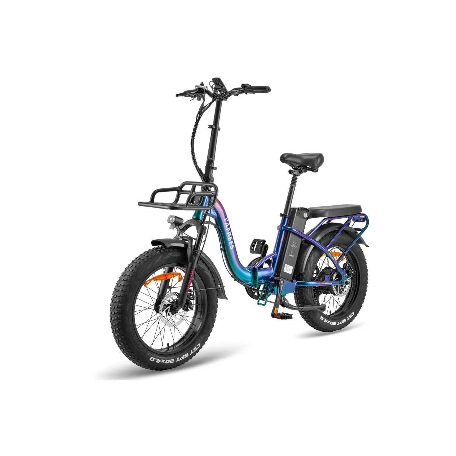 Bicicletta Elettrica FAFREES F20 Max 22.5AH500W 48V22.5AH Verde Viola 4/5
