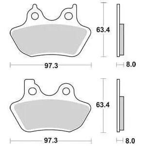 TRW MCB 777 Sintered Brake Pads (One Size).