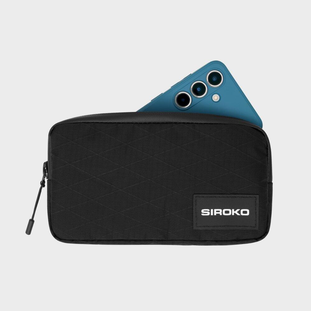 Herren und Damen Radsport Fahrrad-Smartphonehülle Shield Schwarz 5/6