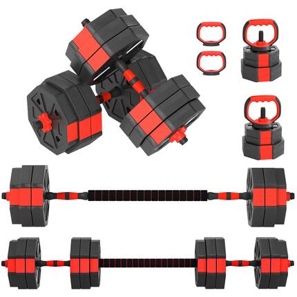 Ensemble d'haltères 6 en 1, réglables jusqu'à 30 kg, pour l'entraînement muscula