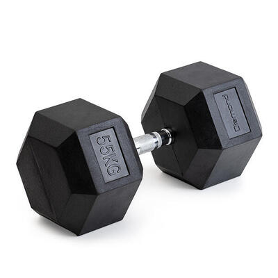 [Manubrio esagonale gommato palestra] Pesi professionali fino a 70 kg chrome