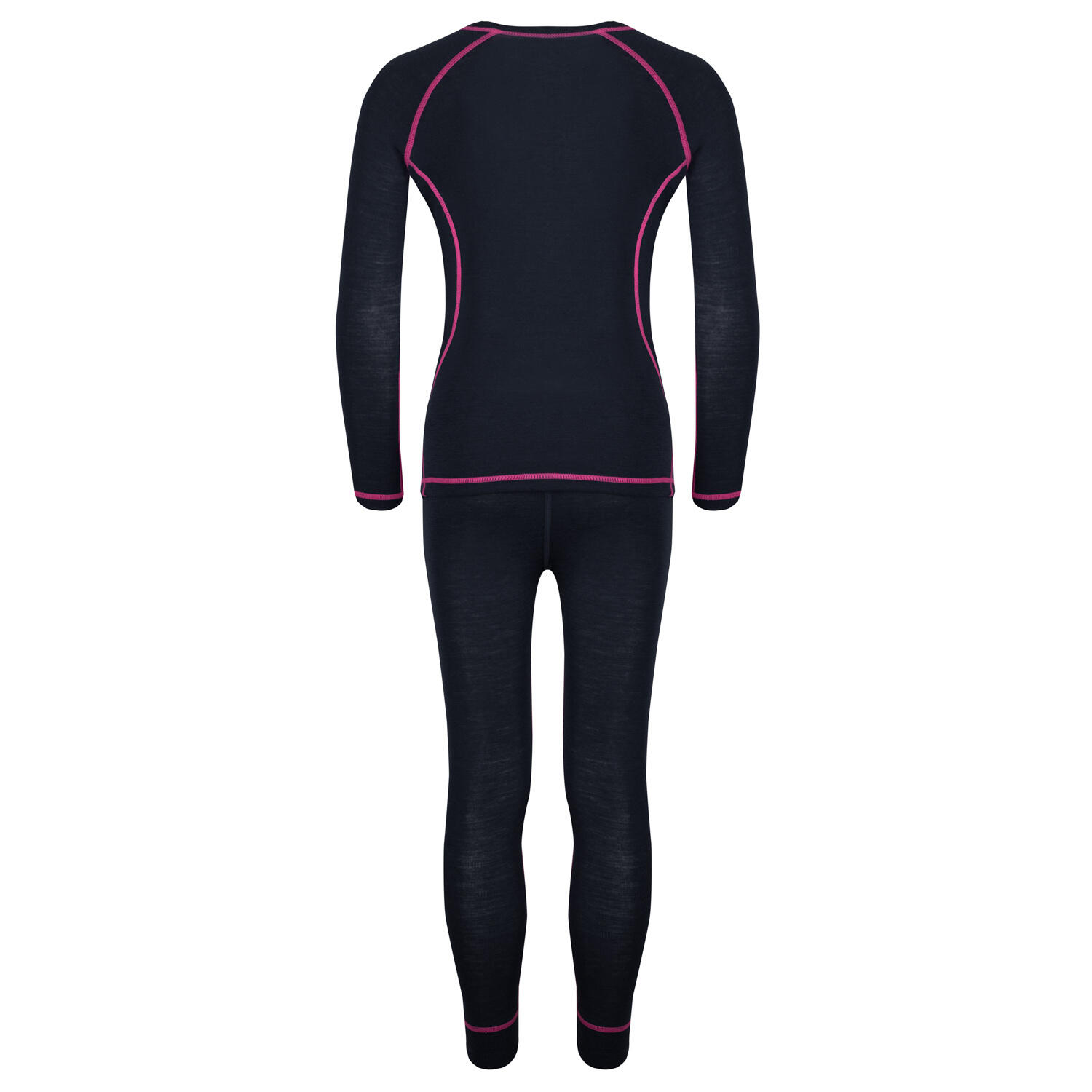 Ensemble de sous-vêtements enfants Merino Anthracite / Magenta 2/5