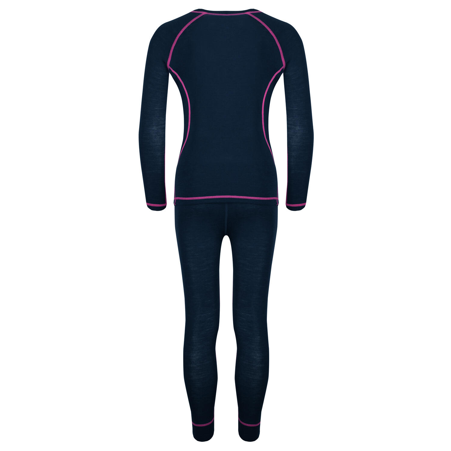 Ensemble de sous-vêtements enfants Merino Bleu marine / Magenta 2/5
